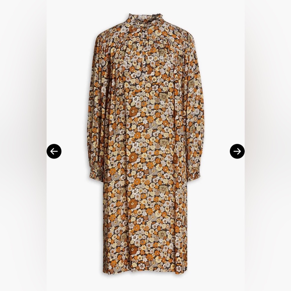 Antik Batik Floral Long Sleeve Midi Dress